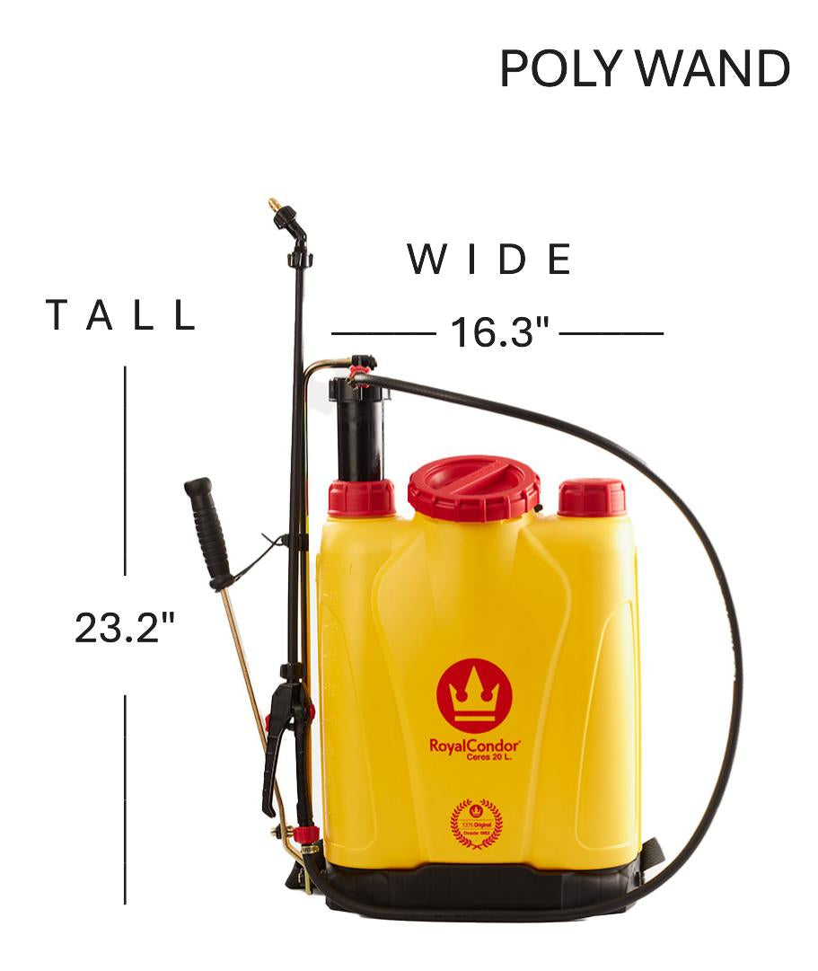 RoyalCondor Ceres High Capacity Manual Backpack Sprayer - 5.28 Gallon (20L)
