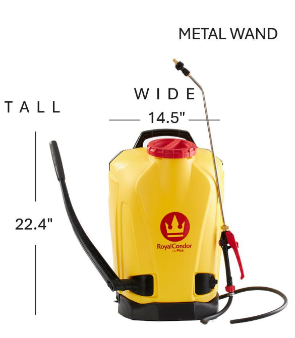 RoyalCondor Plus High Capacity Manual Backpack Sprayer - 5.28 Gallon (20L)